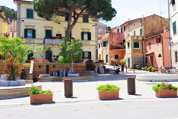 Il centro di Marina di Campo